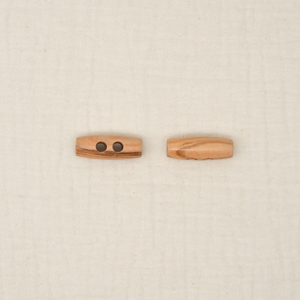 Bio Holzknebel Olive Naturbraun