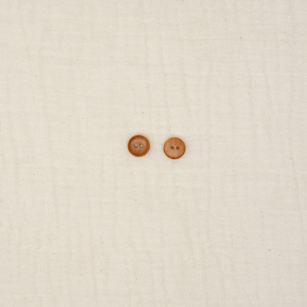 Bio Holzknopf Hellbraun Tief Geschüsselt (10 mm)