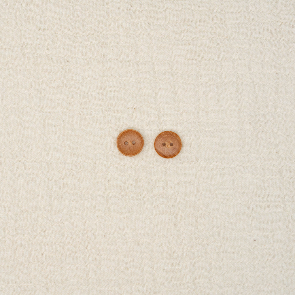 Bio Holzknopf Hellbraun Tief Geschüsselt (12 mm)
