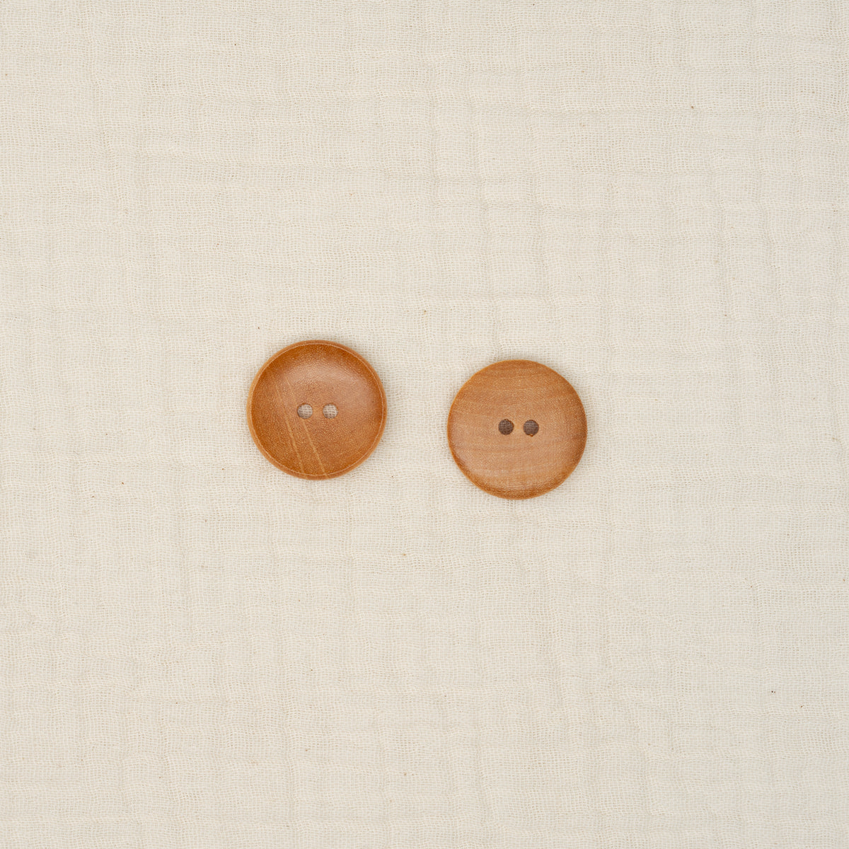 Bio Holzknopf Hellbraun Tief Geschüsselt (23 mm)