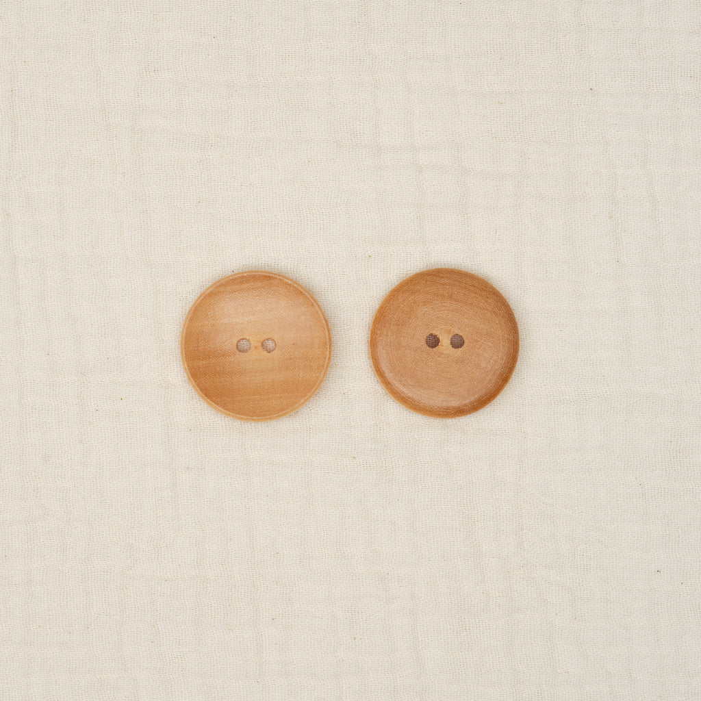 Bio Holzknopf Hellbraun Tief Geschüsselt (31 mm)