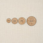 Bio Holzknopf Kokosnuss Innenseite Beige Braun