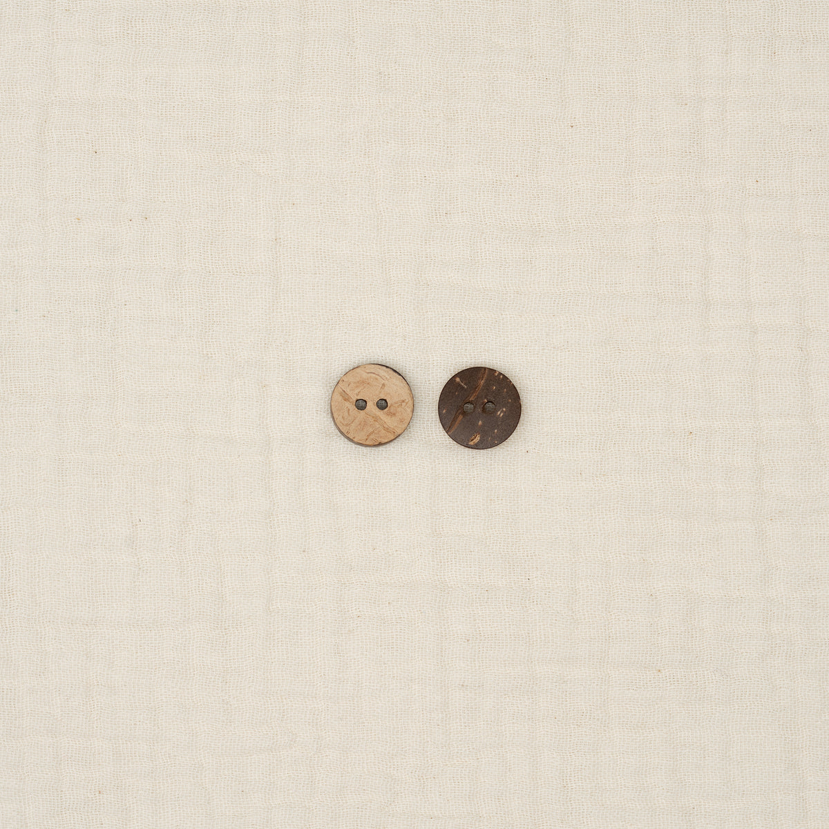 Bio Holzknopf Kokosnuss Innenseite Beige Braun (14 mm)