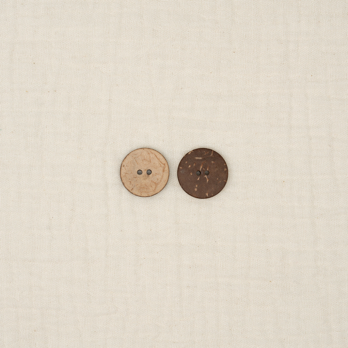 Bio Holzknopf Kokosnuss Innenseite Beige Braun (20 mm)