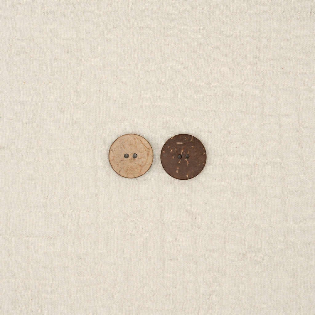 [106805] Bio Holzknopf Kokosnuss Innenseite Beige Braun (20 mm)
