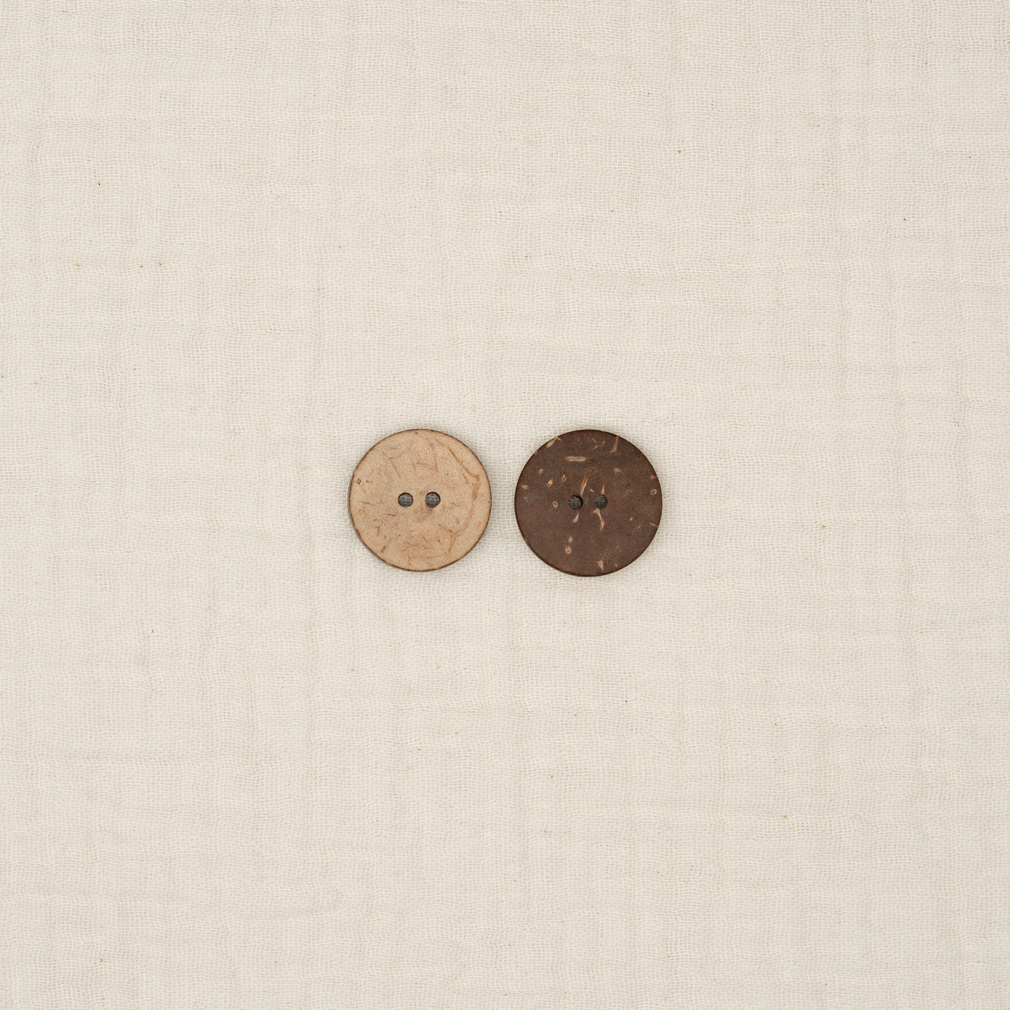 [106805] Bio Holzknopf Kokosnuss Innenseite Beige Braun (20 mm)