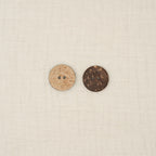 [107209] Bio Holzknopf Kokosnuss Innenseite Beige Braun (23 mm)