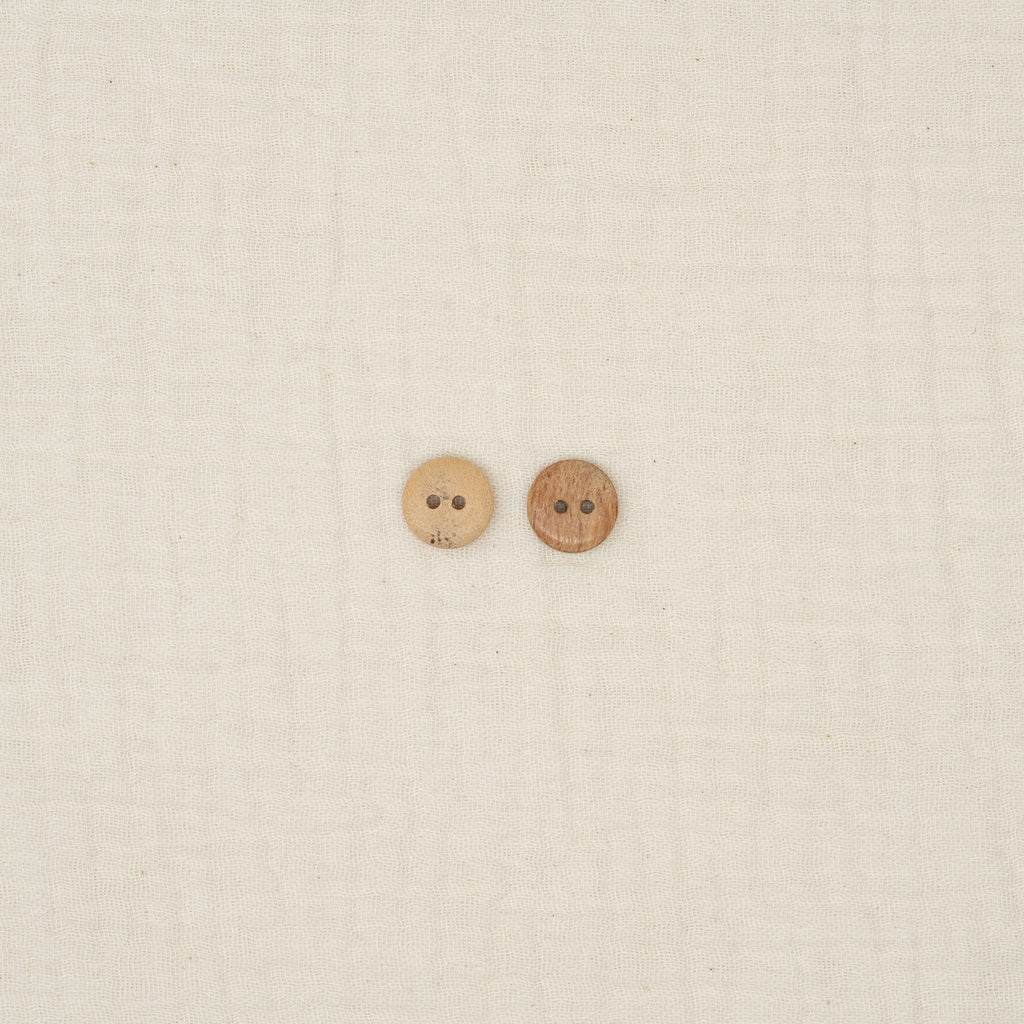 Bio Holzknopf Olive Glänzend Flach (12,5 mm)