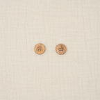Bio Holzknopf Olive Naturbraun Breiter Rand Geschüsselt (15,2 mm)