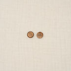 Bio Holzknopf Olive Naturbraun Gebrannter Rand Geschüsselt (12 mm)