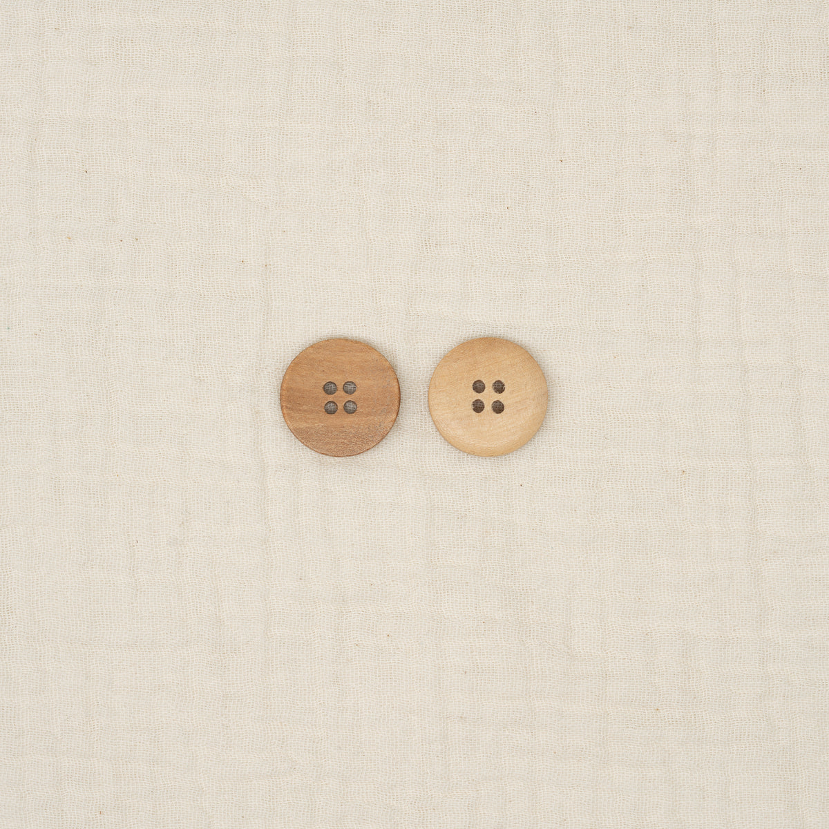 Bio Holzknopf Olive Naturbraun Geschüsselt (20 mm)