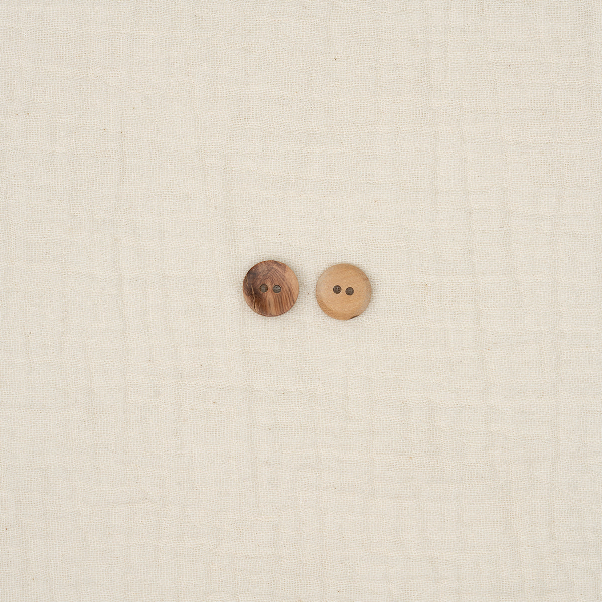 Bio Holzknopf Olive Naturbraun Matt Geschüsselt (12 mm)