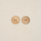Bio Holzknopf Olive Naturbraun Matt Geschüsselt (28 mm)