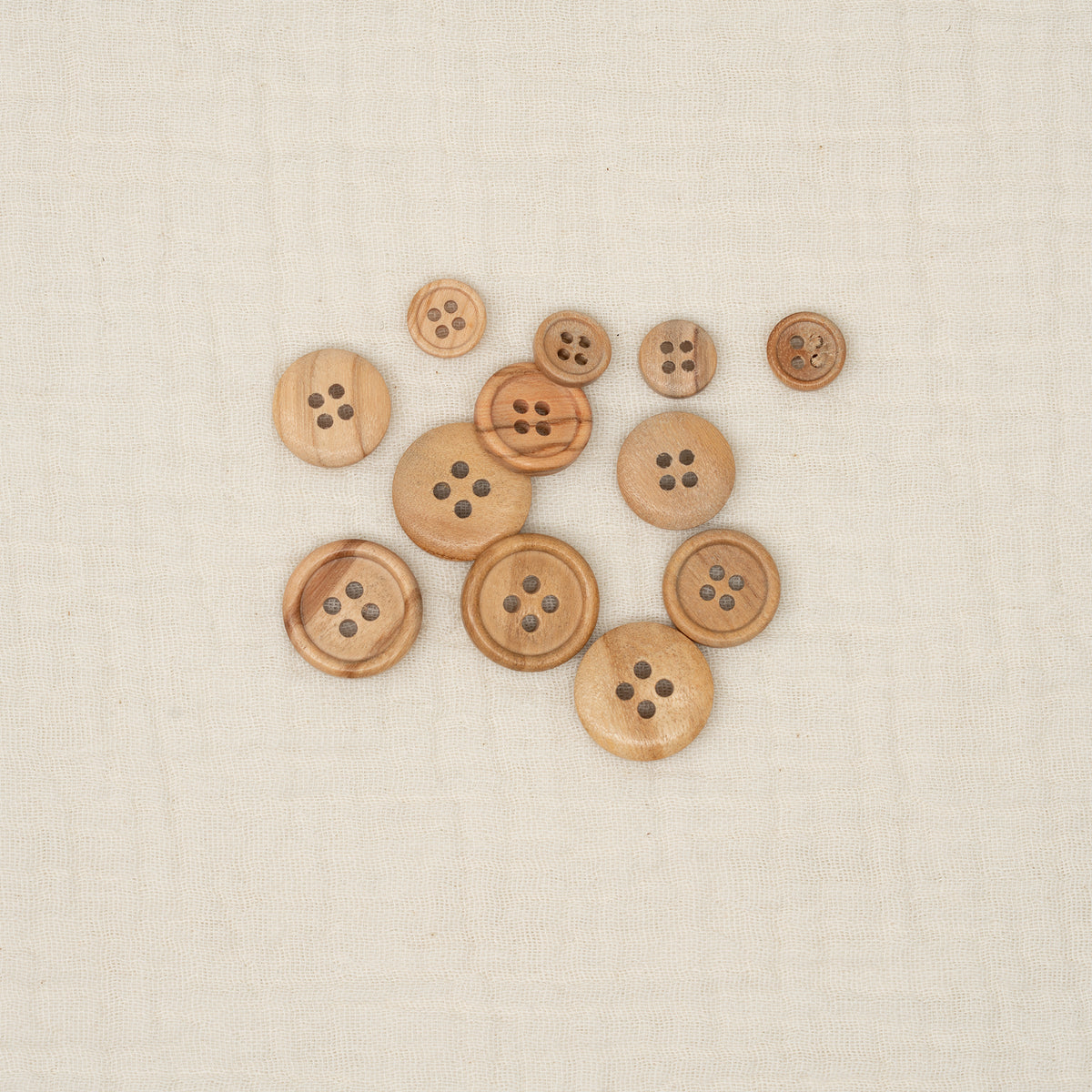 Bio Holzknopf Olive Naturbraun Mit Rand
