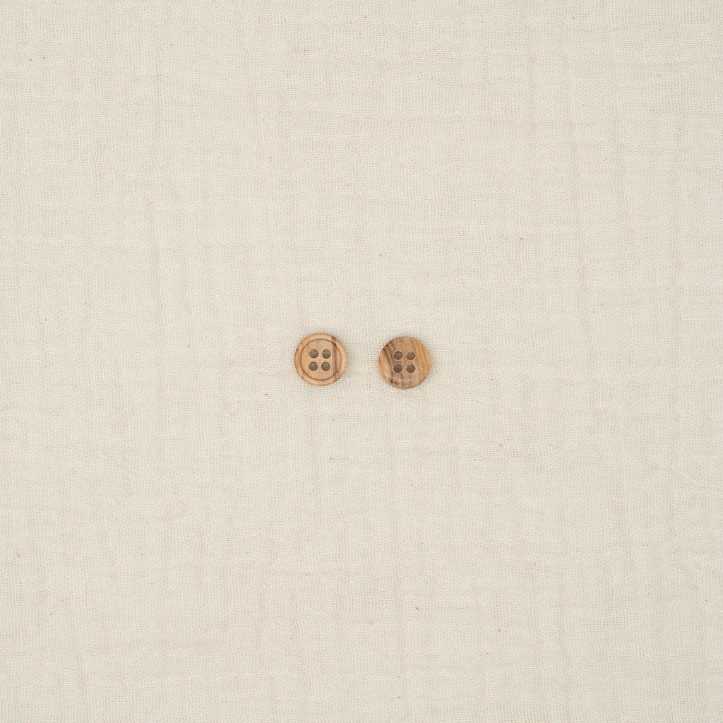Bio Holzknopf Olive Naturbraun Mit Rand (10 mm)