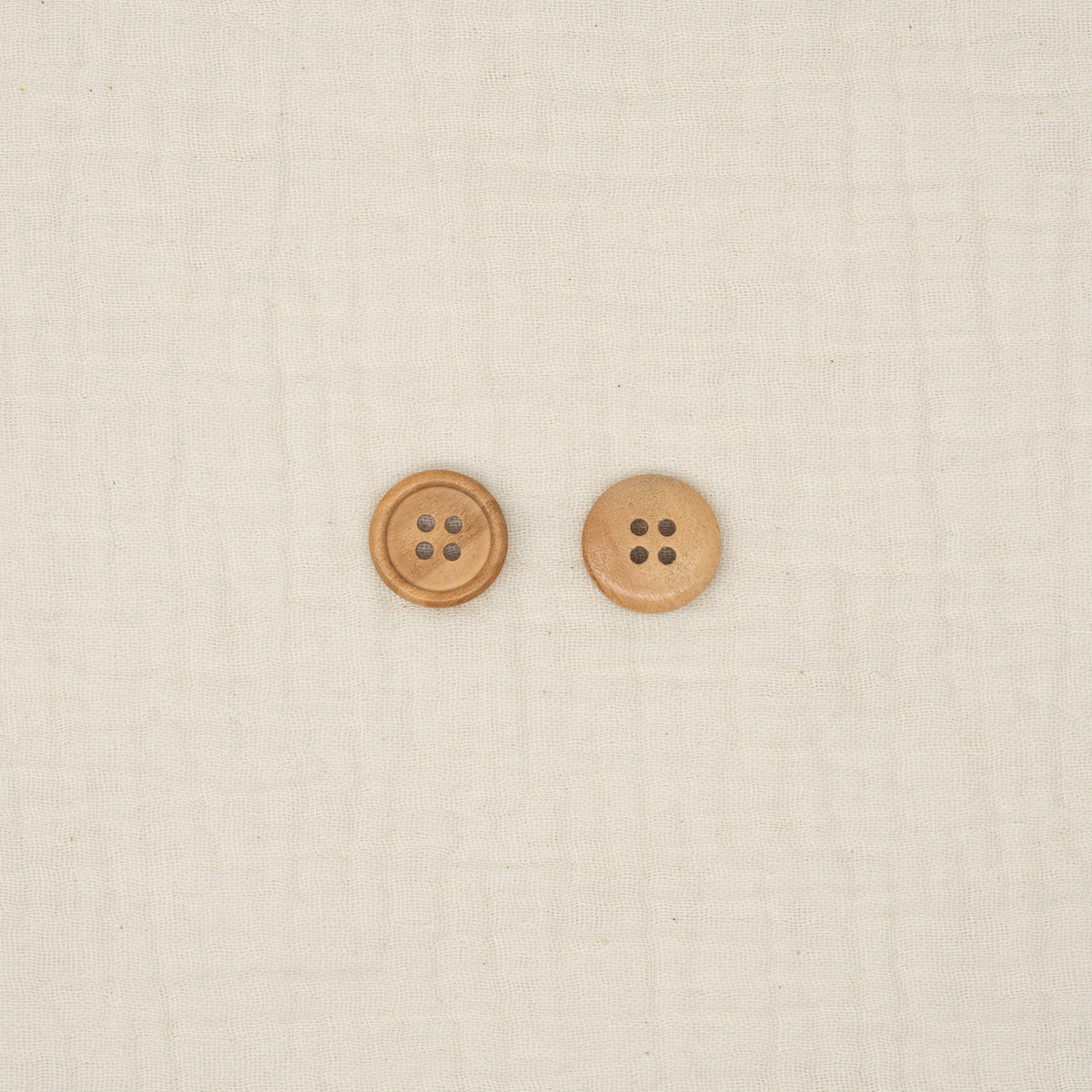 Bio Holzknopf Olive Naturbraun Mit Rand (18 mm)
