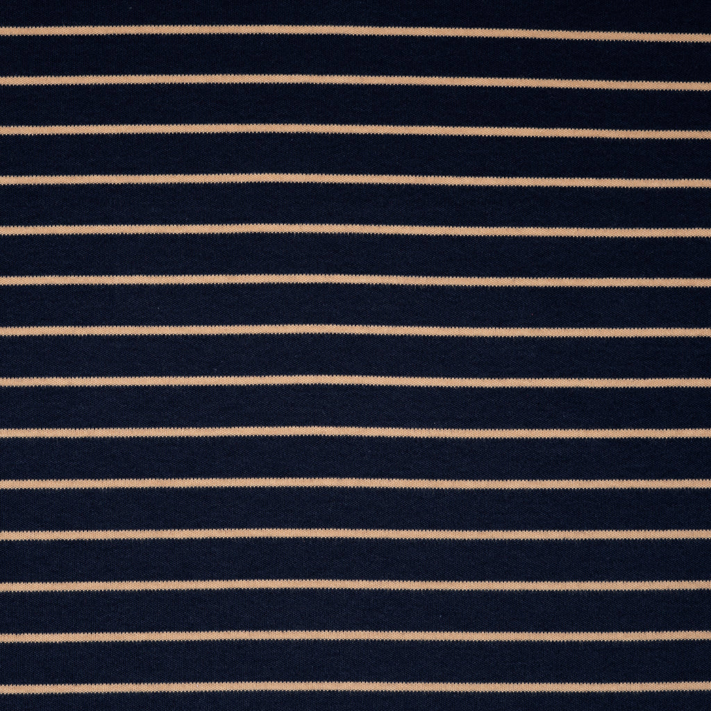 Bio Interlock Streifen Navy Taupe
