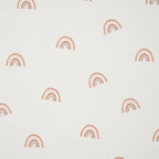 Bio Jersey Aquarell Regenbogen Creme Braun | Stoffwerk