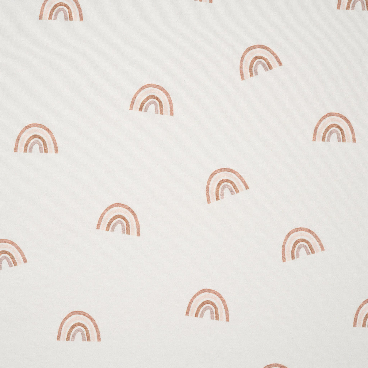 Bio Jersey Aquarell Regenbogen Creme Braun