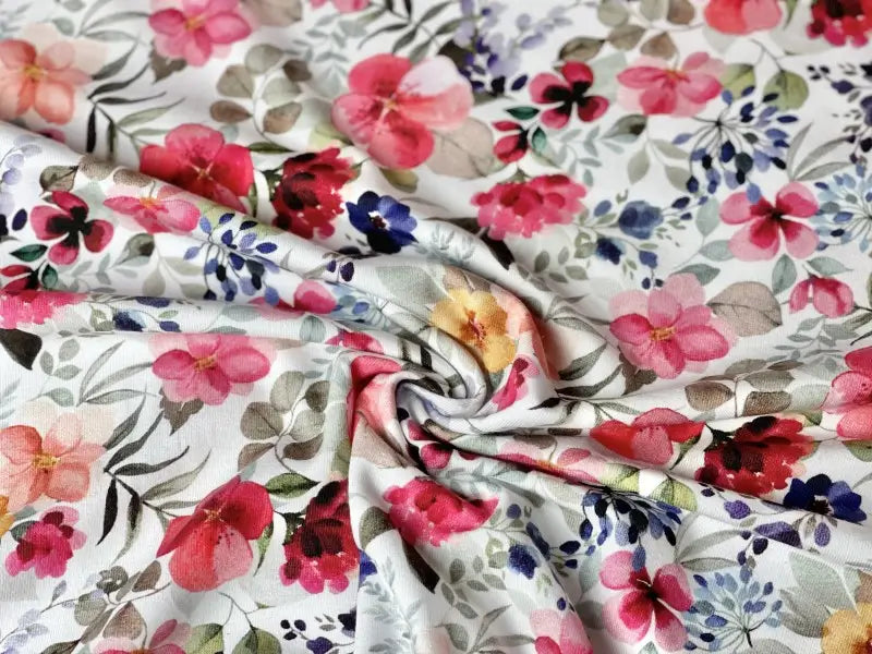 Bio Jersey bunte Blumen