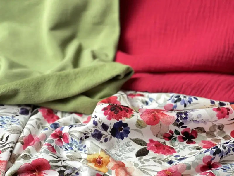 Bio Jersey Bunte Blumen | Stoffwerk