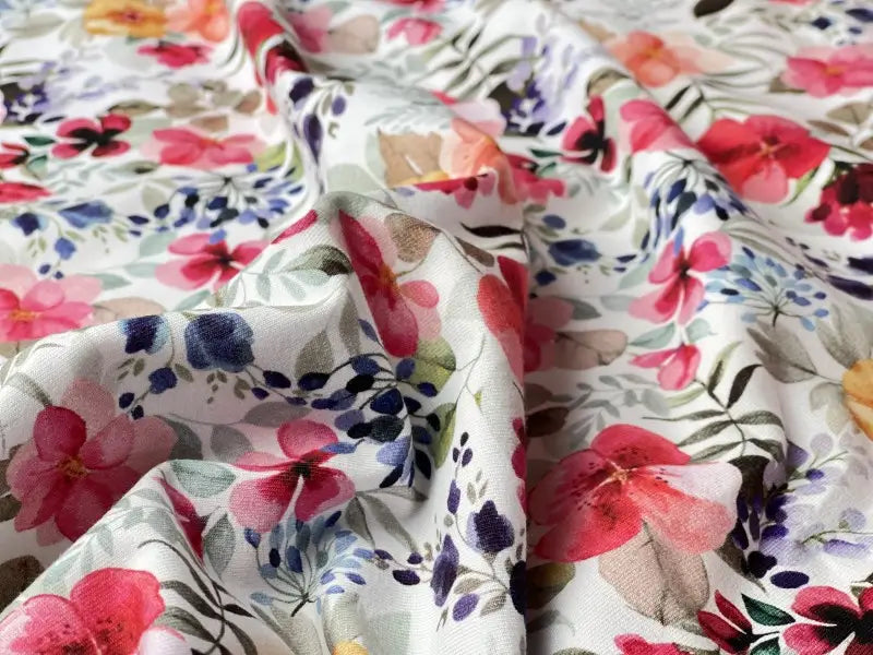 Bio Jersey bunte Blumen