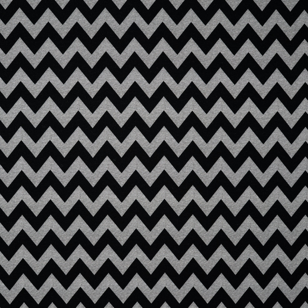 Bio Jersey Chevron Schwarz Grau Meliert
