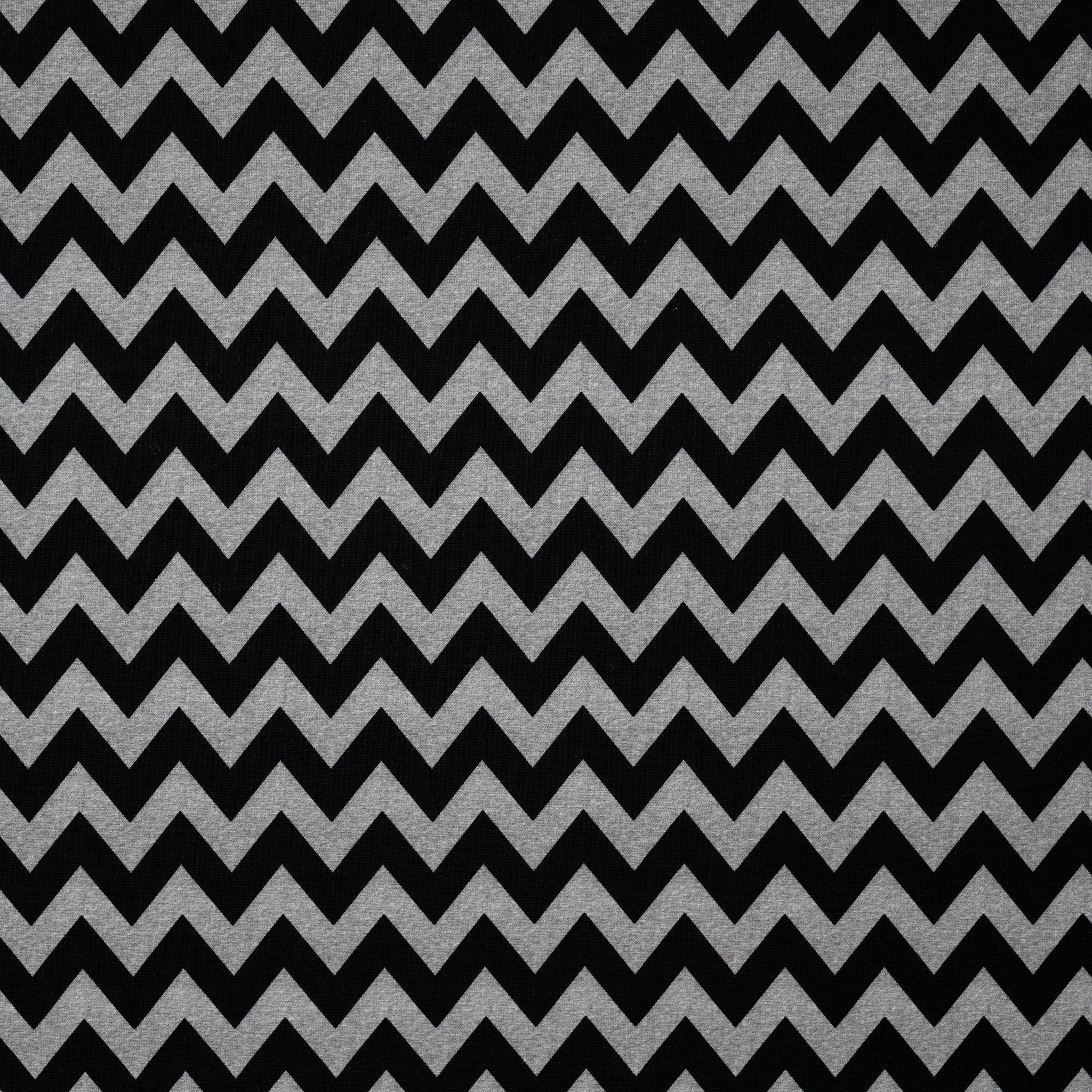 Bio Jersey Chevron Schwarz Grau Meliert