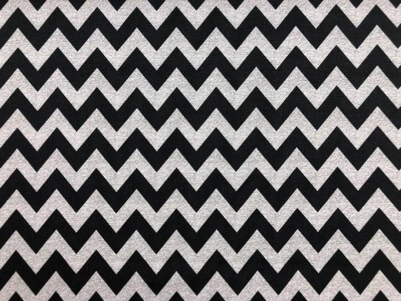 Bio Jersey Chevron schwarz grau meliert