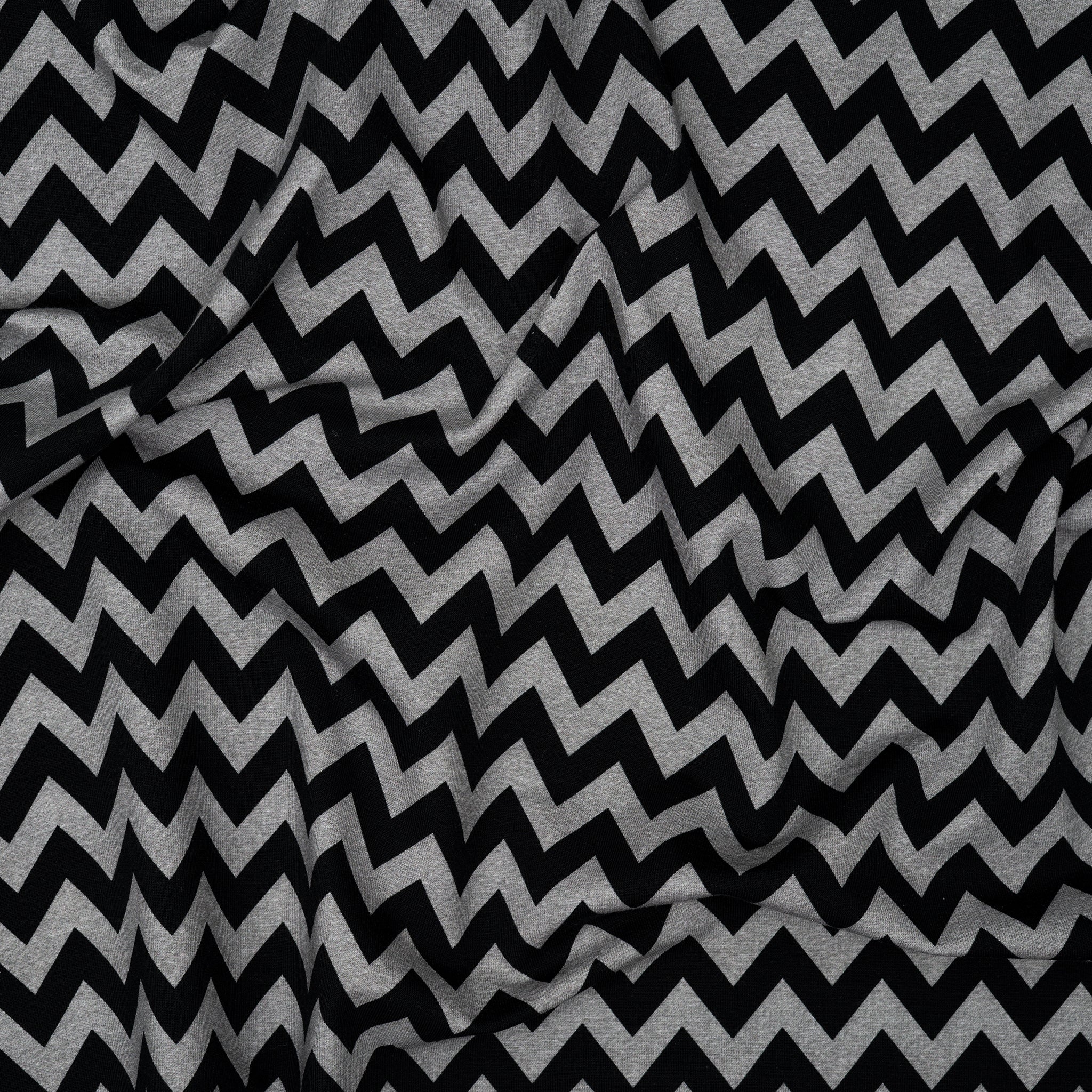Bio Jersey Chevron Schwarz Grau Meliert