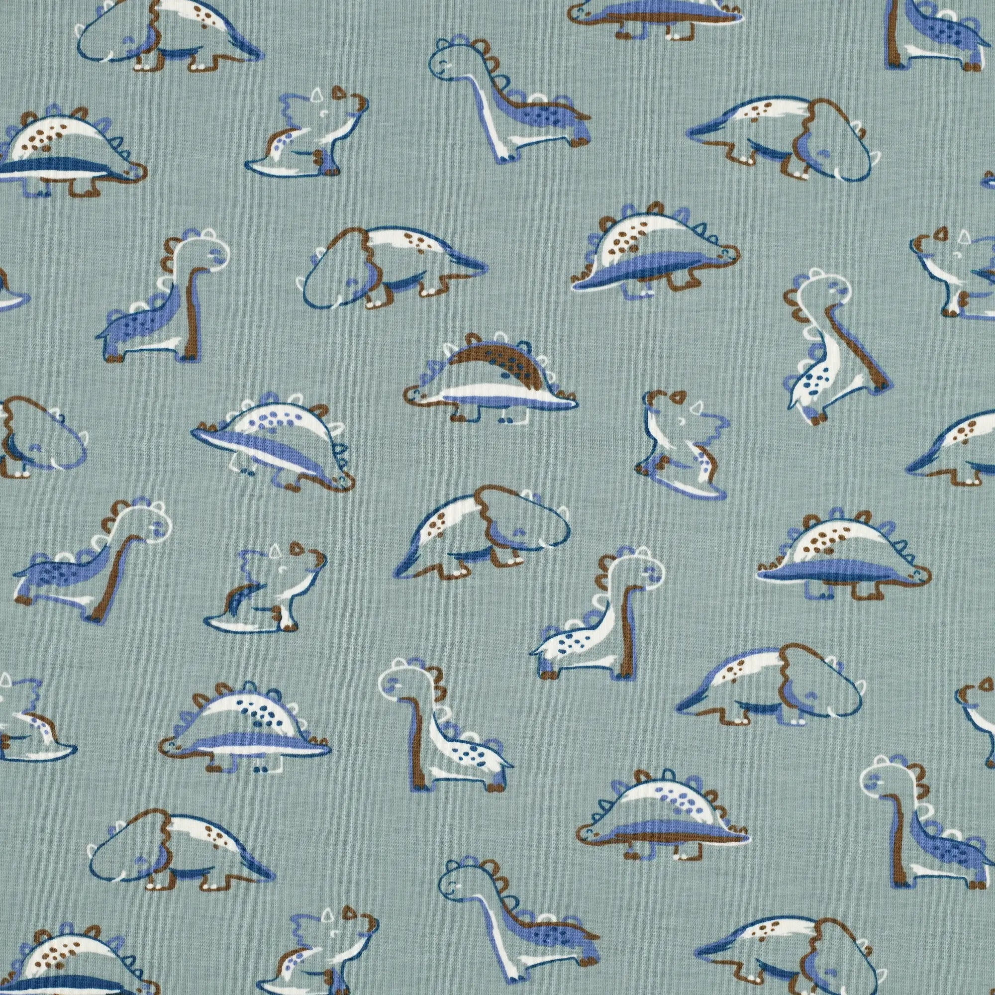 Bio Jersey die Dinos braun blau weiß