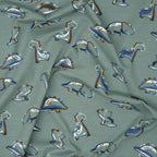 Bio Jersey Die Dinos Braun Blau Weiß | Stoffwerk