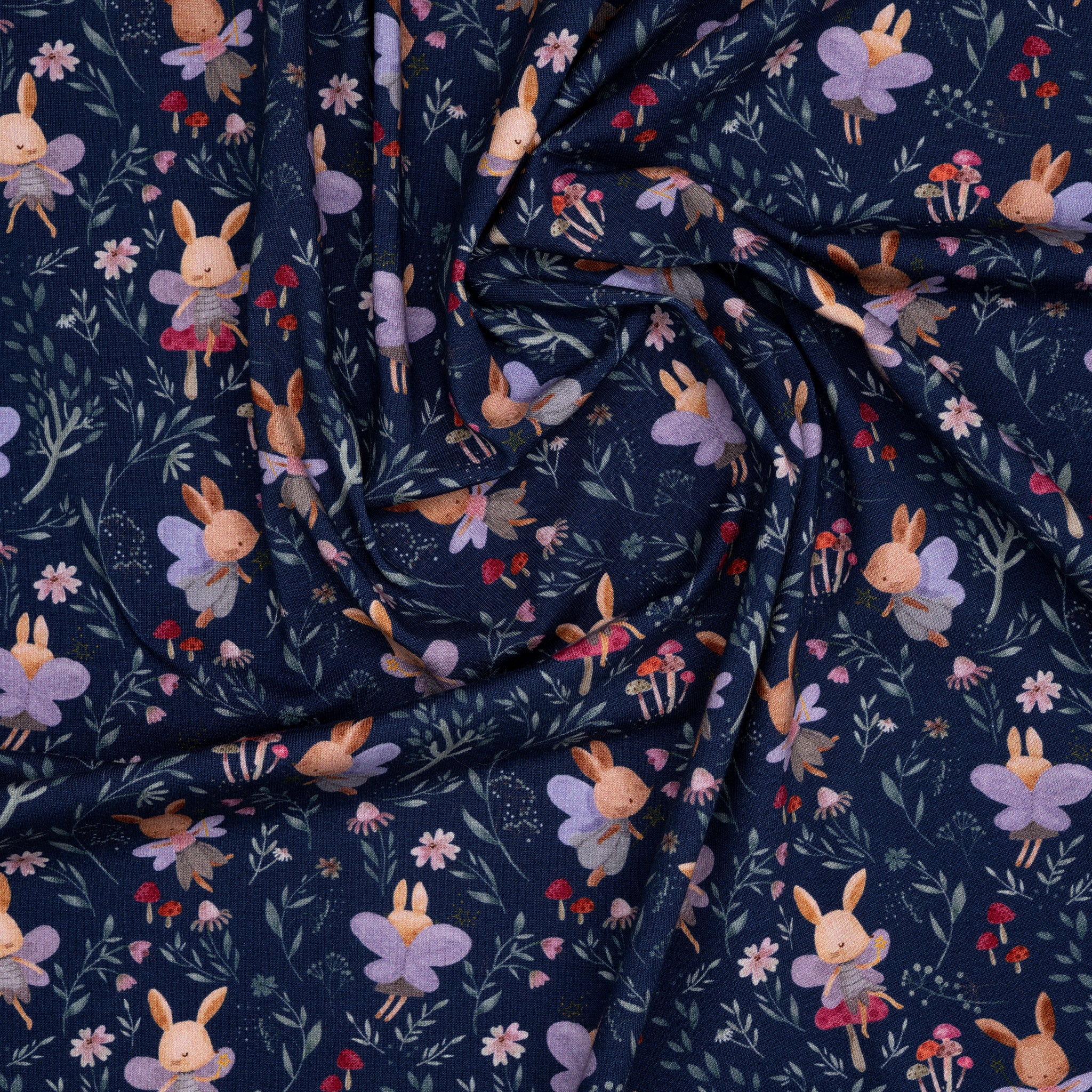Bio Jersey Die Hasen Sind Los Navyblau | Stoffwerk