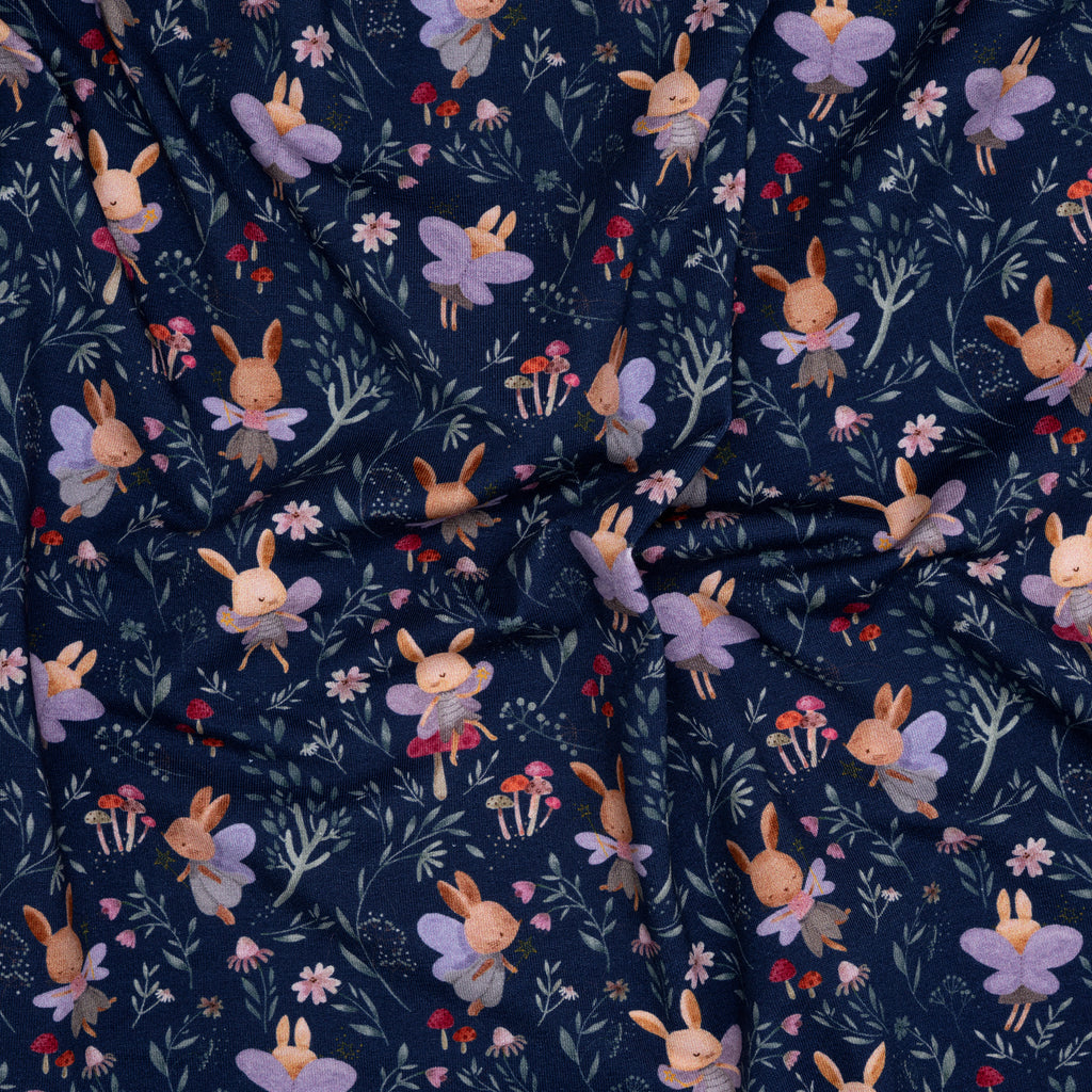 Bio Jersey Die Hasen Sind Los Navyblau | Stoffwerk