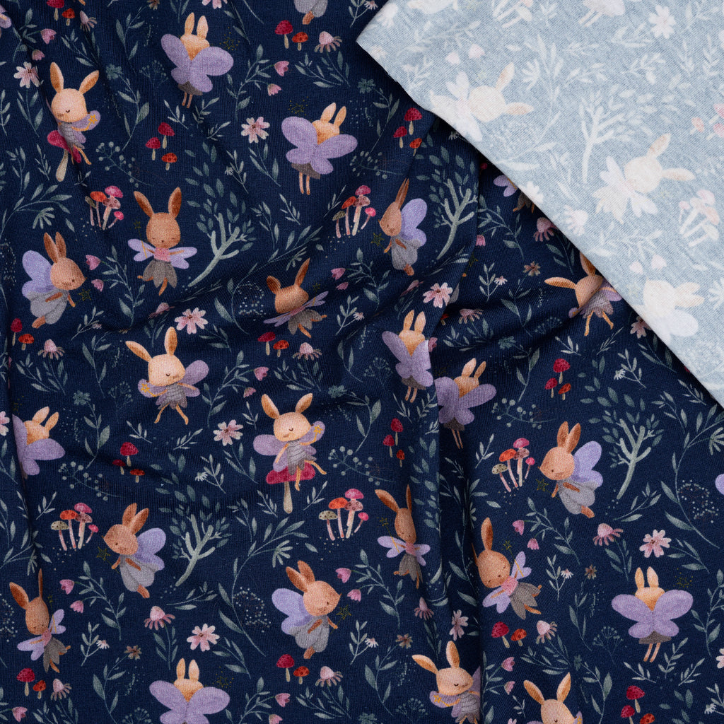 Bio Jersey Die Hasen Sind Los Navyblau | Stoffwerk