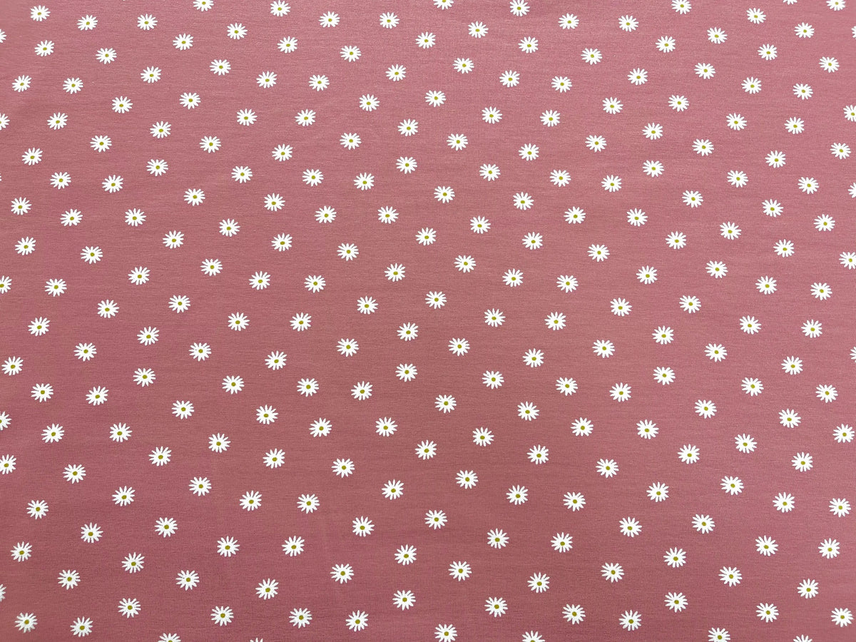 Bio Jersey Gänseblümchen Vintage Beere