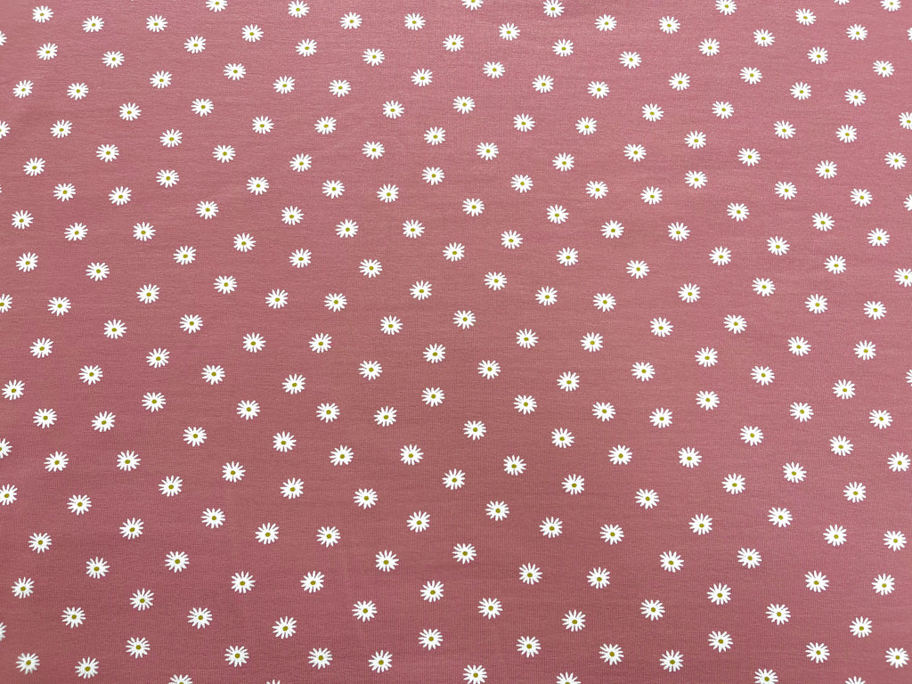 Bio Jersey Gänseblümchen vintage beere