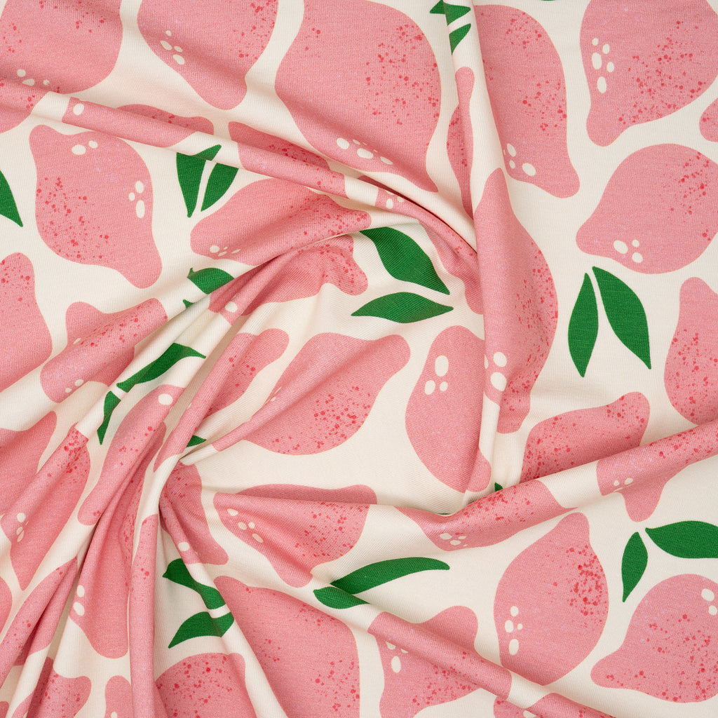 Bio Jersey Hamburger Liebe Al Lago Limone Rosa | Stoffwerk