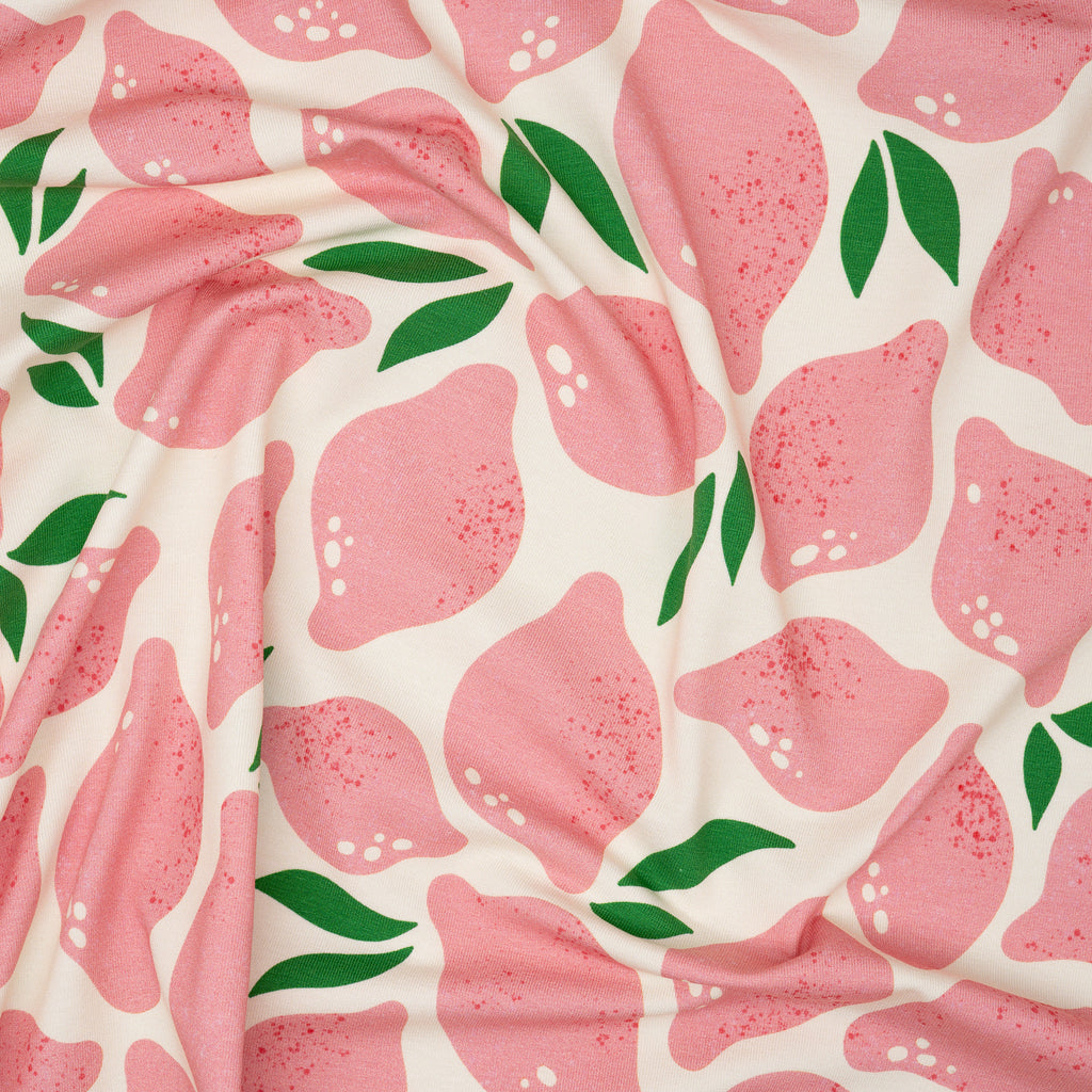 Bio Jersey Hamburger Liebe Al Lago Limone Rosa | Stoffwerk