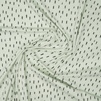 Bio Jersey Hellmint Mit Schwarzen Kleinen Streifen | Stoffwerk