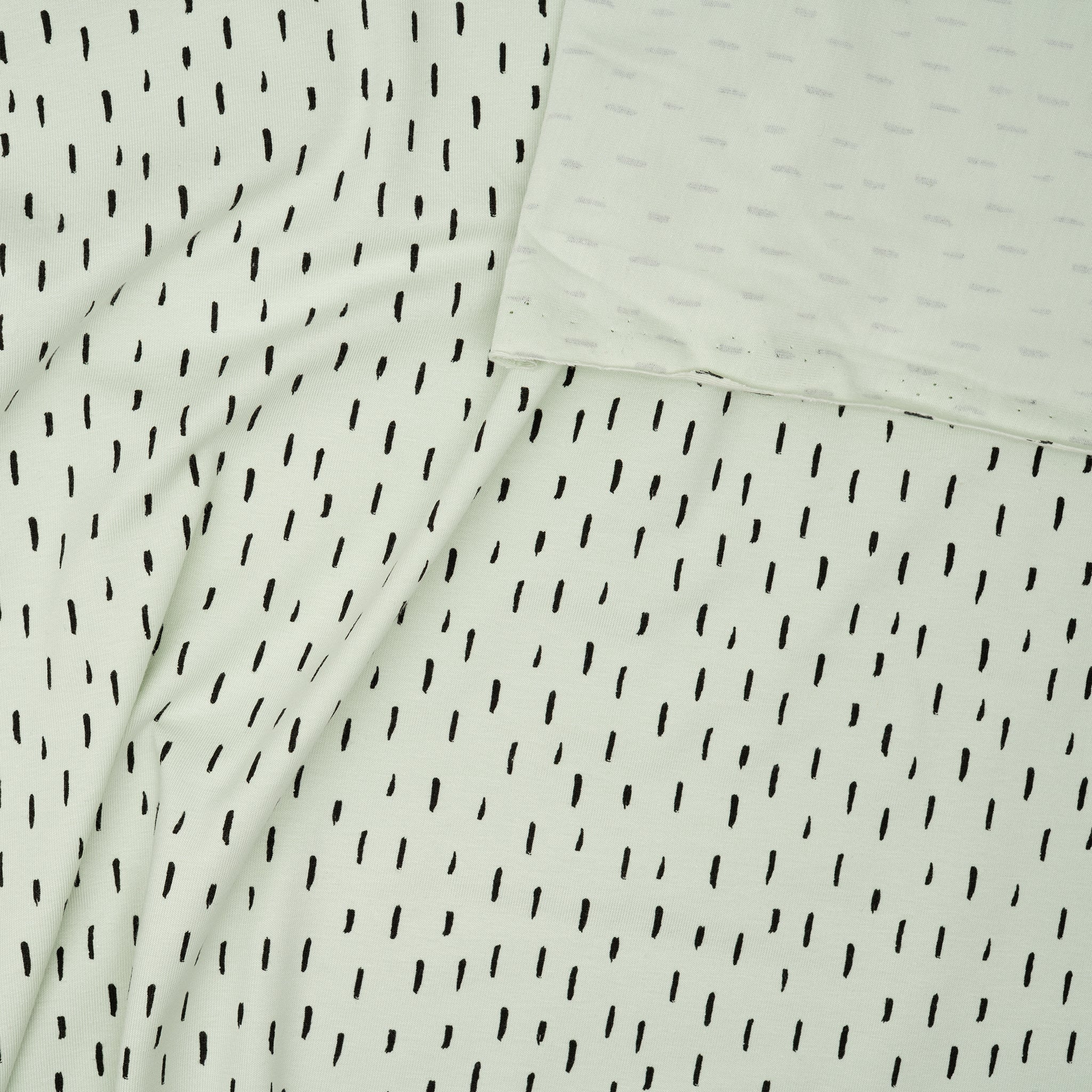 Bio Jersey Hellmint Mit Schwarzen Kleinen Streifen