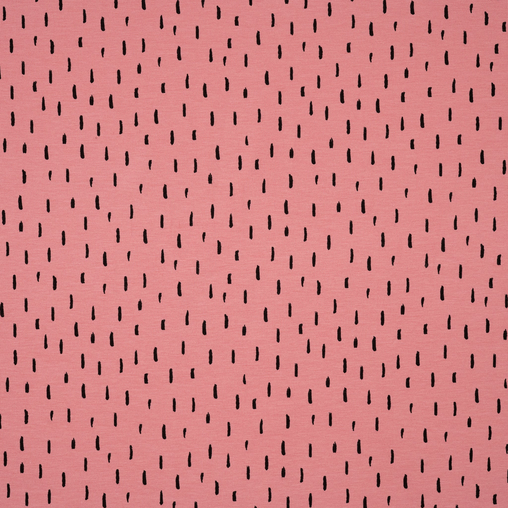 Bio Jersey Hellpink Mit Schwarzen Kleinen Streifen