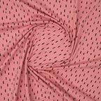 Bio Jersey Hellpink Mit Schwarzen Kleinen Streifen | Stoffwerk