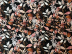 Bio Jersey Herbstblätter Schwarz