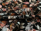 Bio Jersey Herbstblätter Schwarz | Stoffwerk