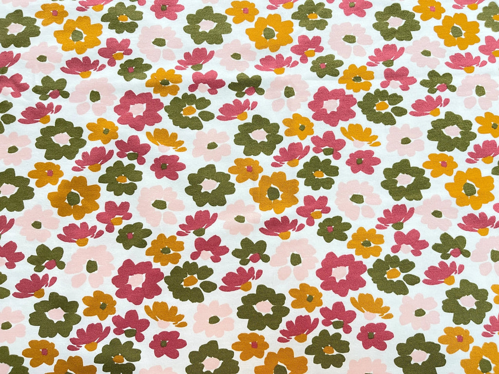 Bio Jersey Herbstblumen