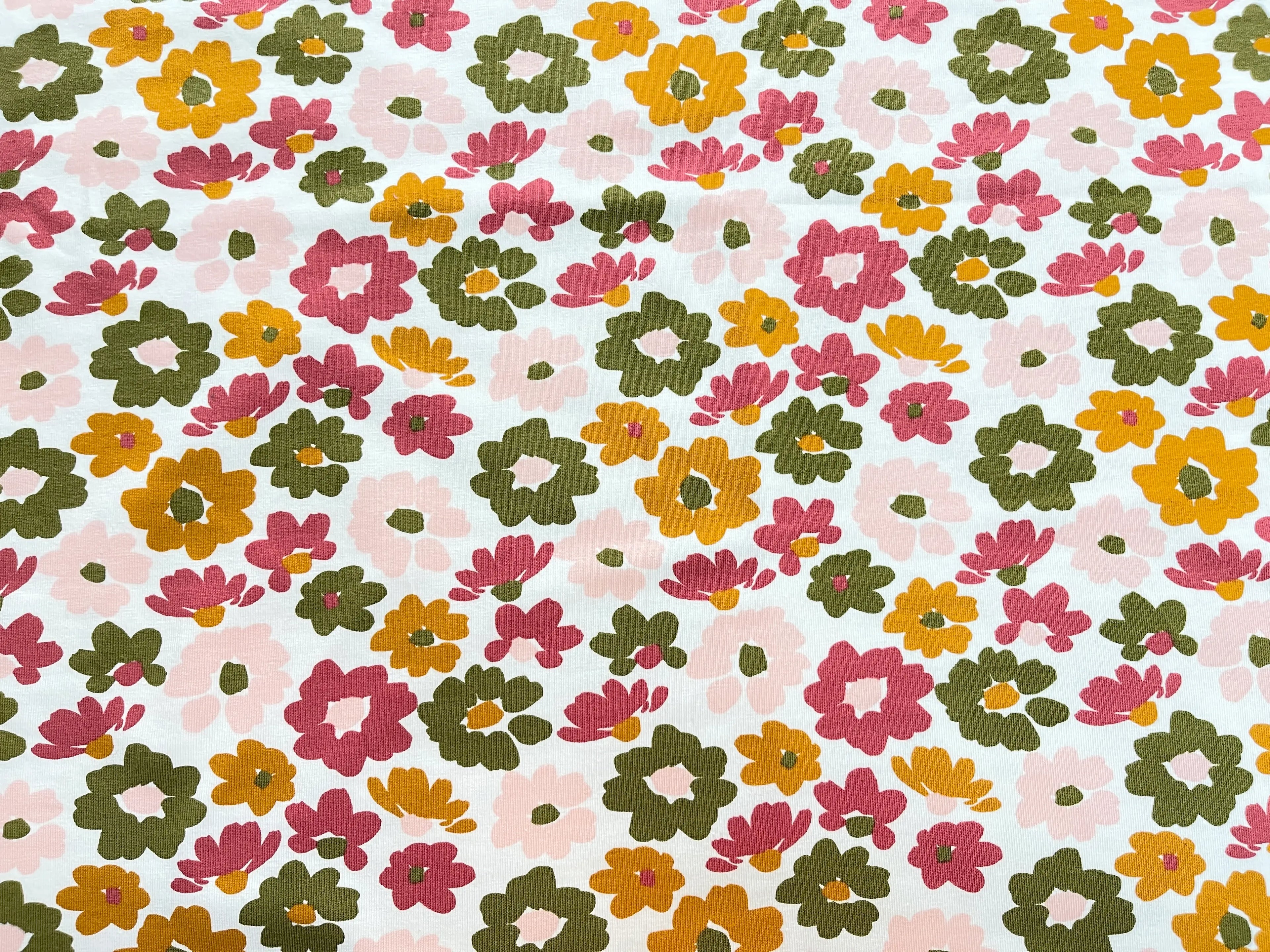 Bio Jersey Herbstblumen