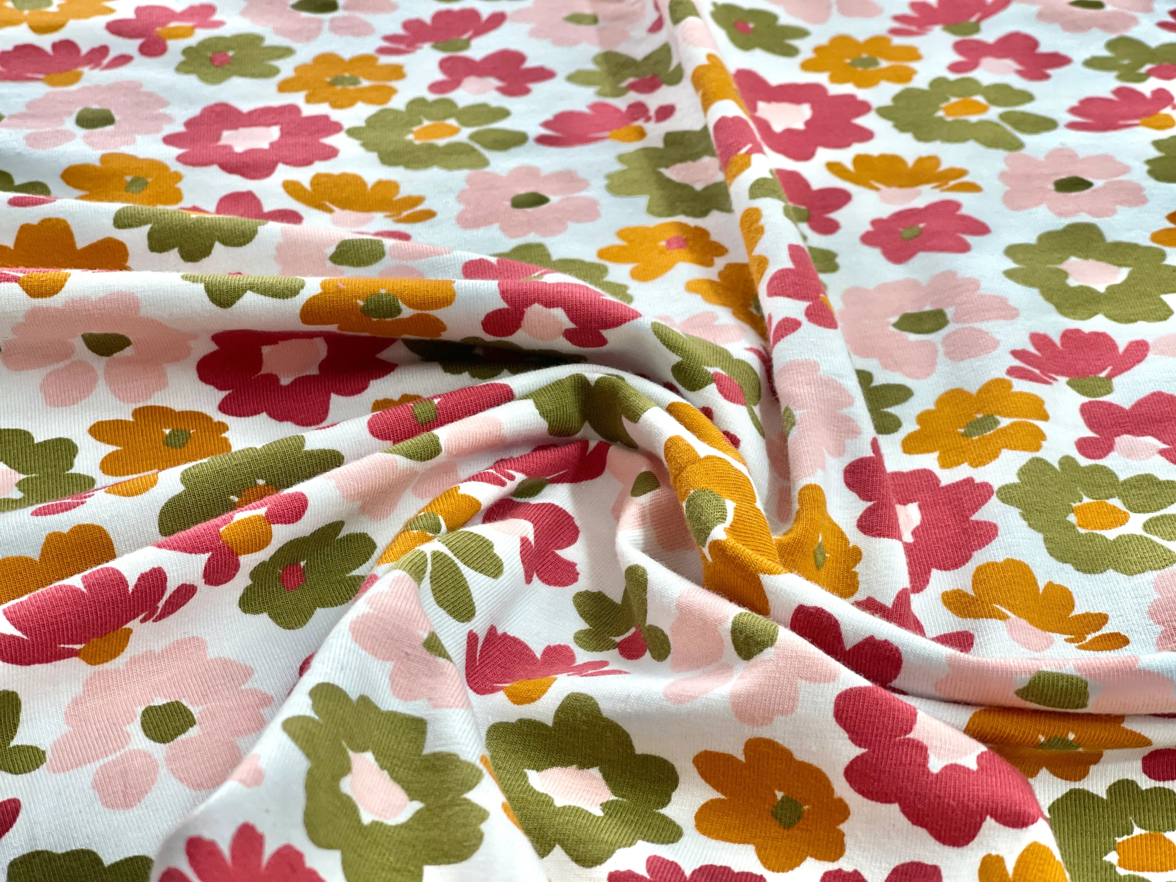 Bio Jersey Herbstblumen