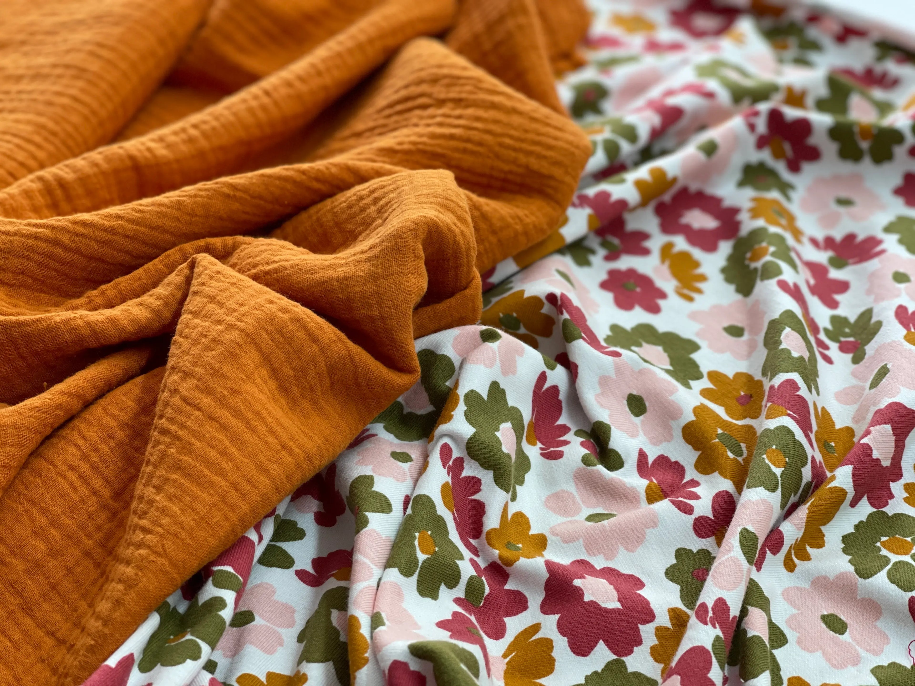 Bio Jersey Herbstblumen