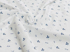 Bio Jersey kleine Blätter blau